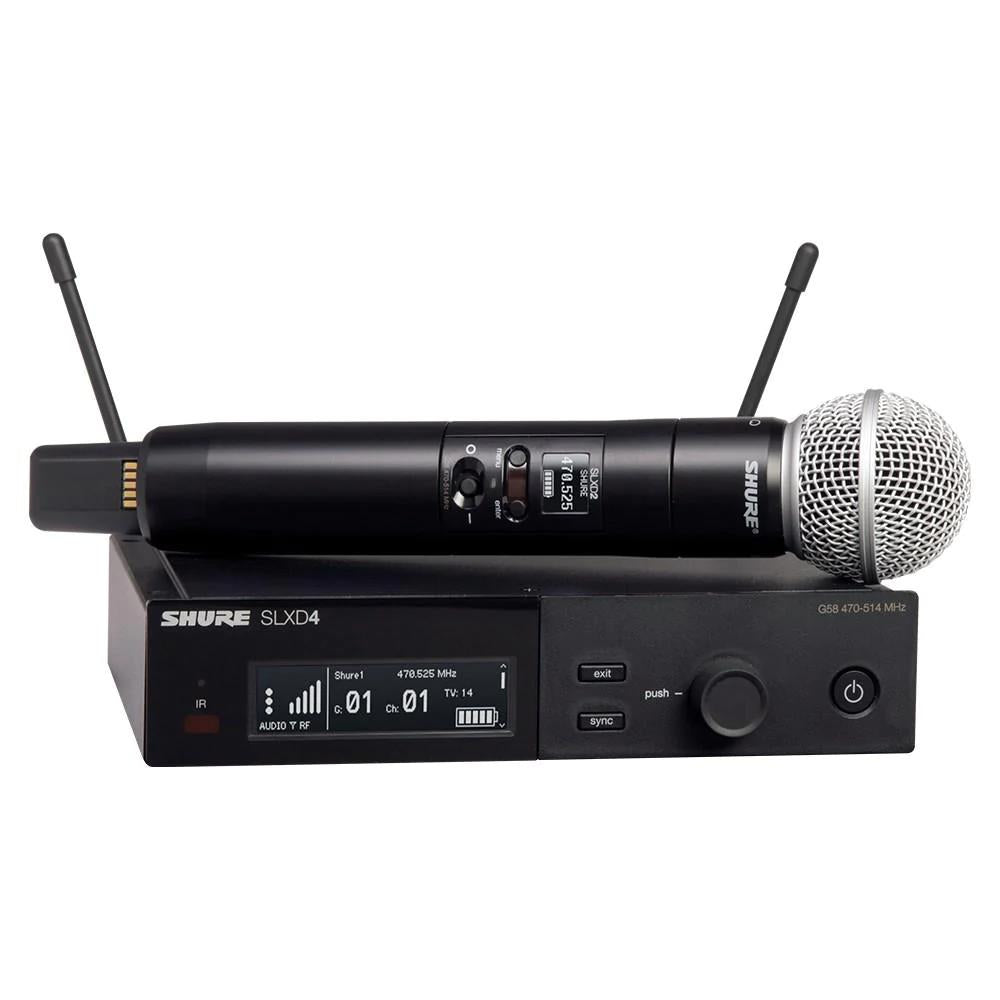 Shure SLX-D System with SLXD2/SM58 Handheld Transmitter and SLXD4 Digital Wireless Receiver