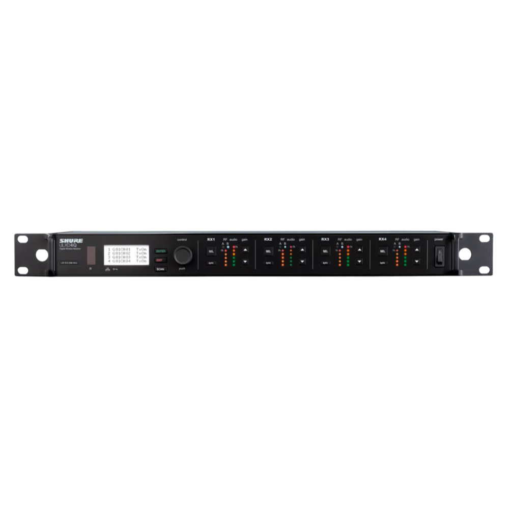 Shure ULXD4Q Wireless Digital Receiver Quad Channel Frequency (H51: 534-598MHz)