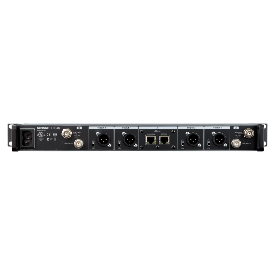 Shure ULXD4Q Wireless Digital Receiver Quad Channel Frequency (H51: 534-598MHz)