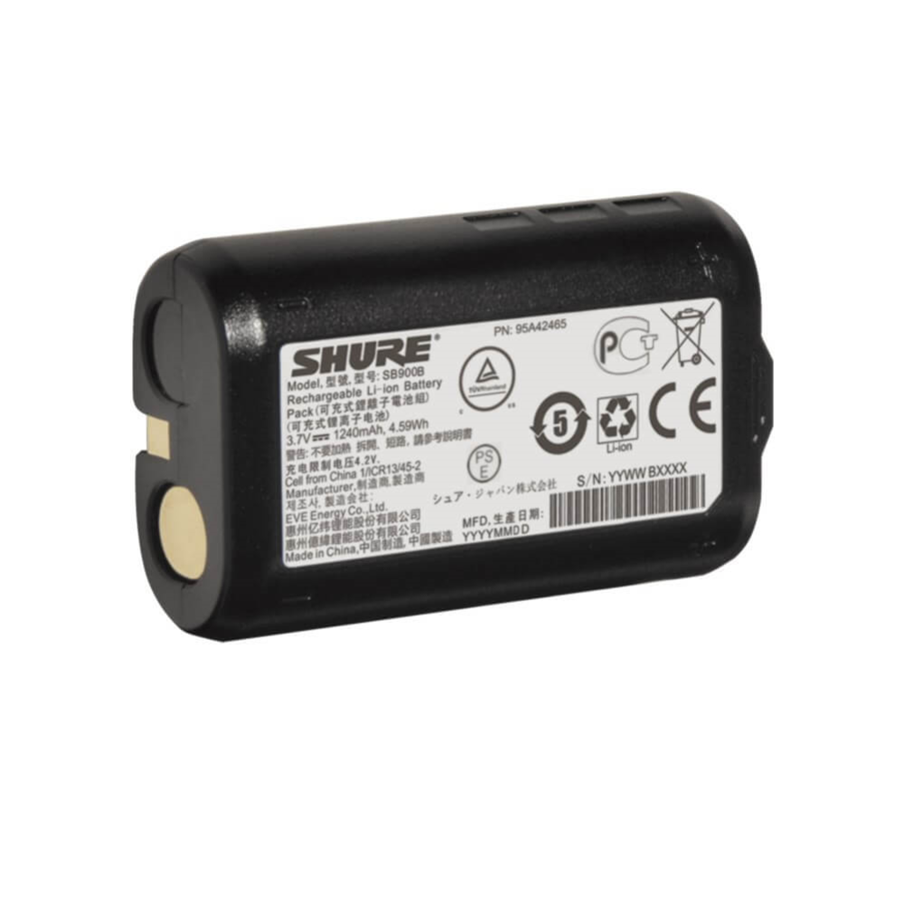 Shure SB900B Rechargable Lithium-Ion Battery for Shure Wireless Systems