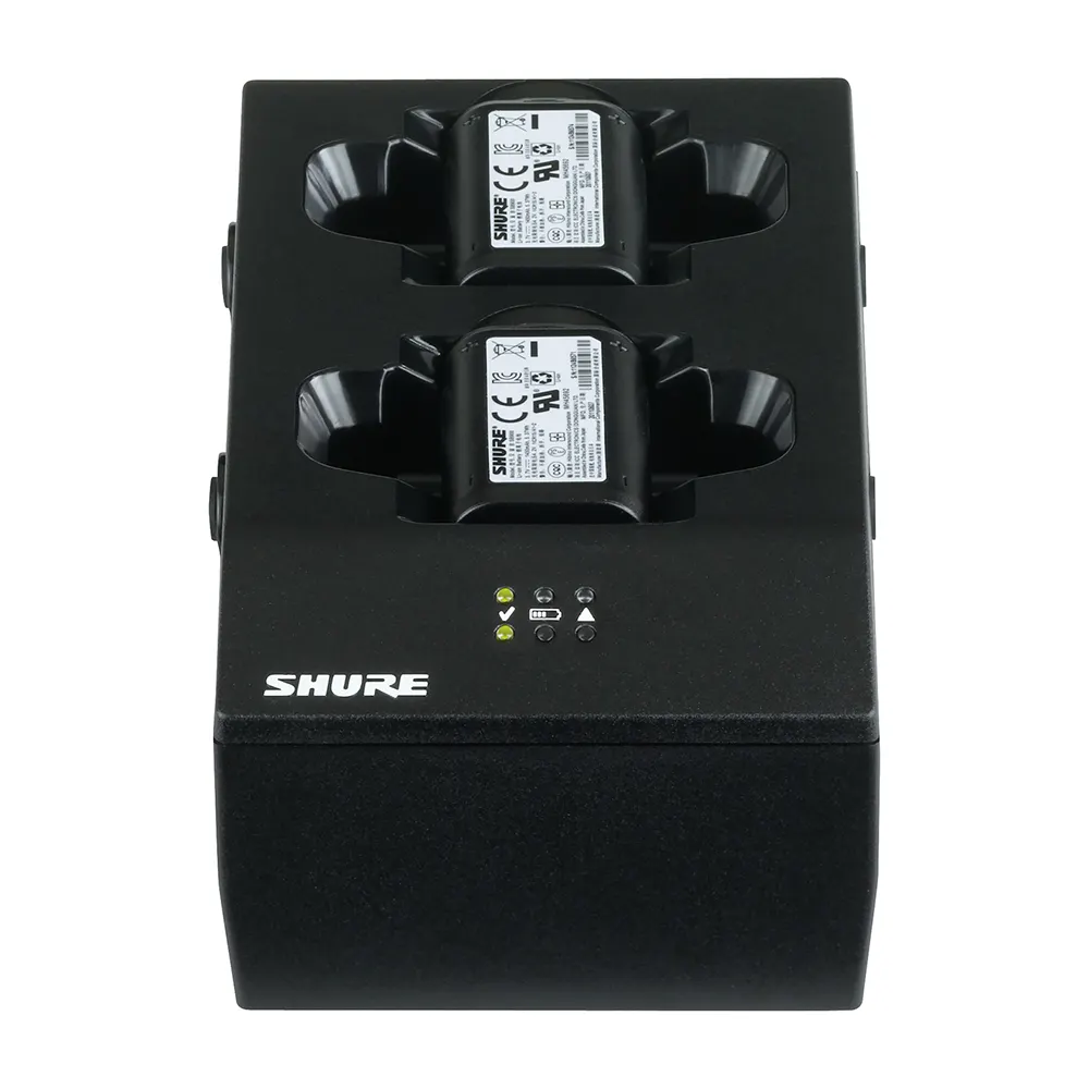 Shure SBC200 Dual Slot Drop in Transmitter Battery Charger with PS60