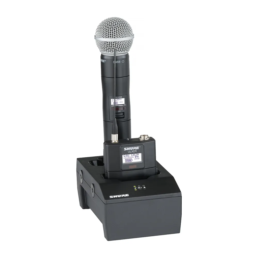 Shure SBC200 Dual Slot Drop in Transmitter Battery Charger with PS60