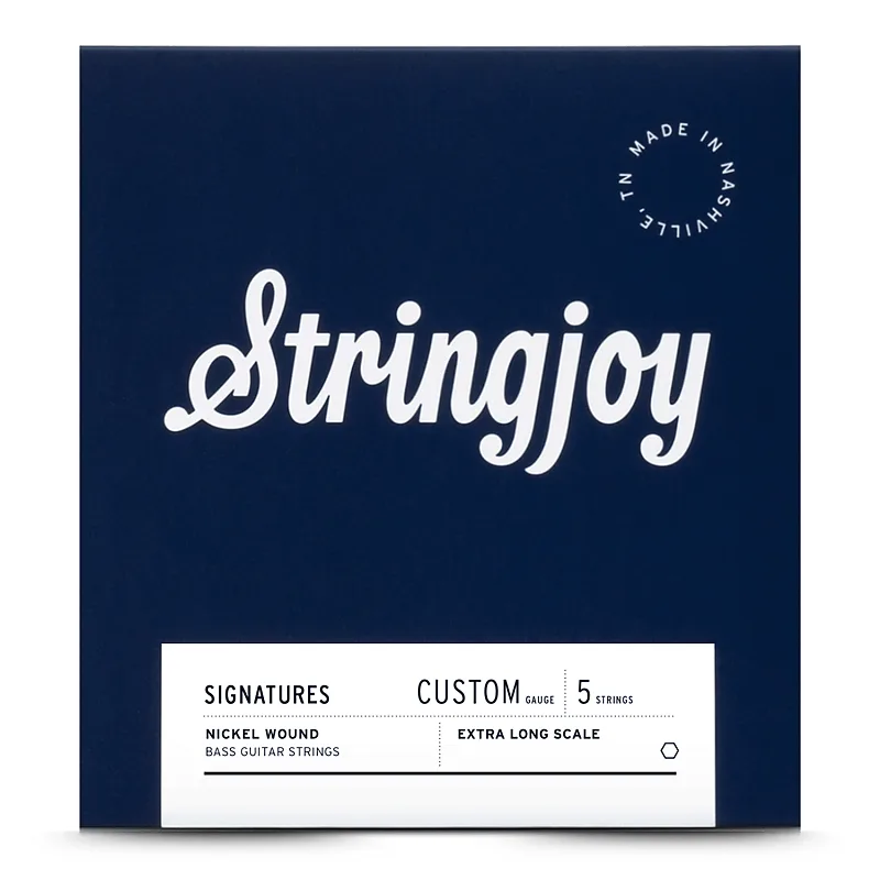 Stringjoy Custom 5 String Long Scale Nickel Wound Bass Guitar Strings