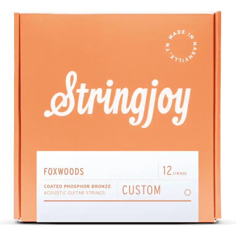 Stringjoy Foxwoods Custom 12 String Coated Phosphor Bronze Acoustic Guitar Strings