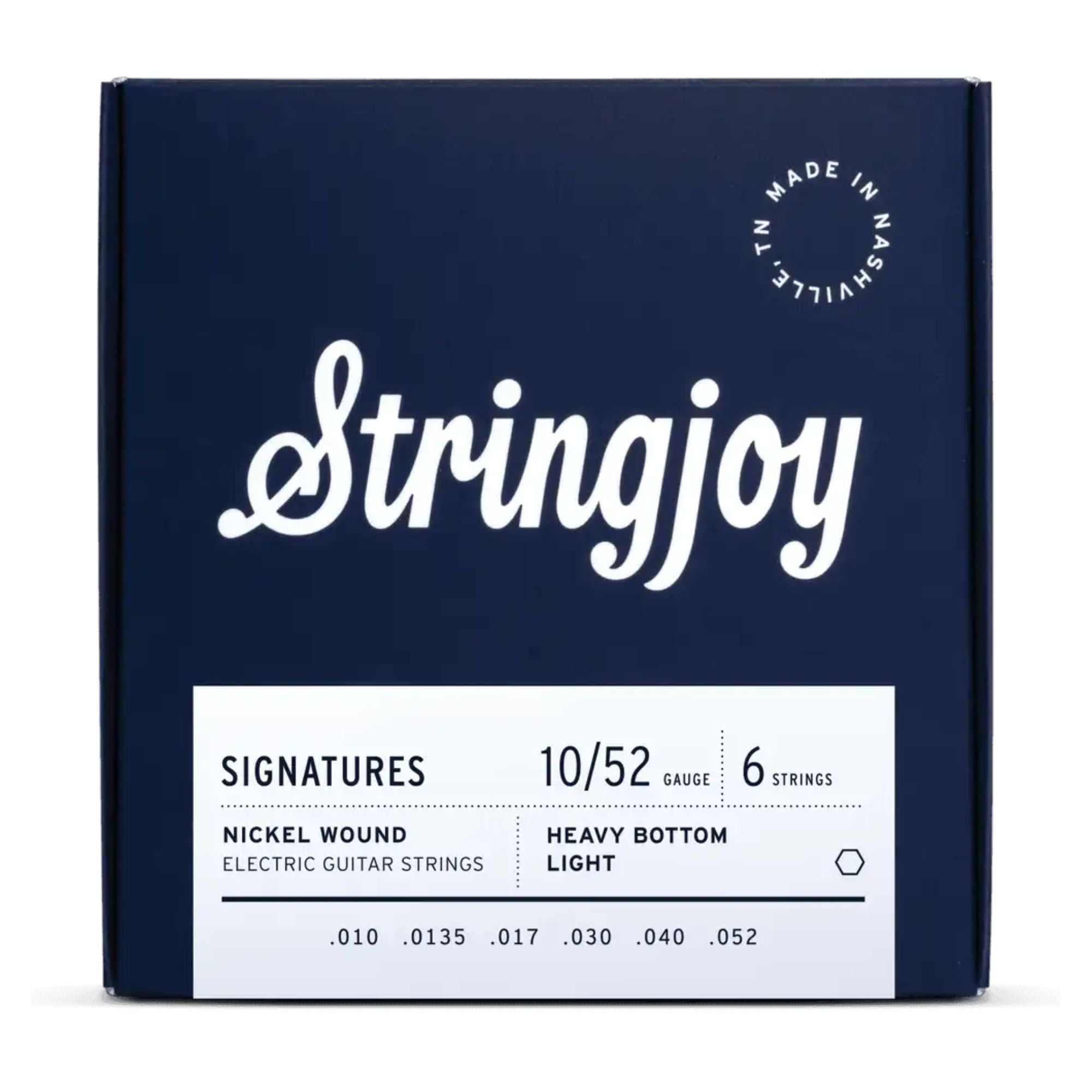 Stringjoy Signatures  Heavy Bottom Light Gauge 10-52 Nickel Wound Electric Guitar Strings
