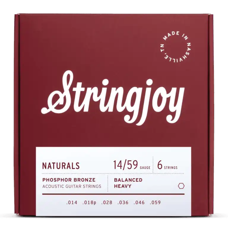 Stringjoy Naturals Heavy Gauge (14-59) Phosphor Bronze Acoustic Guitar Strings