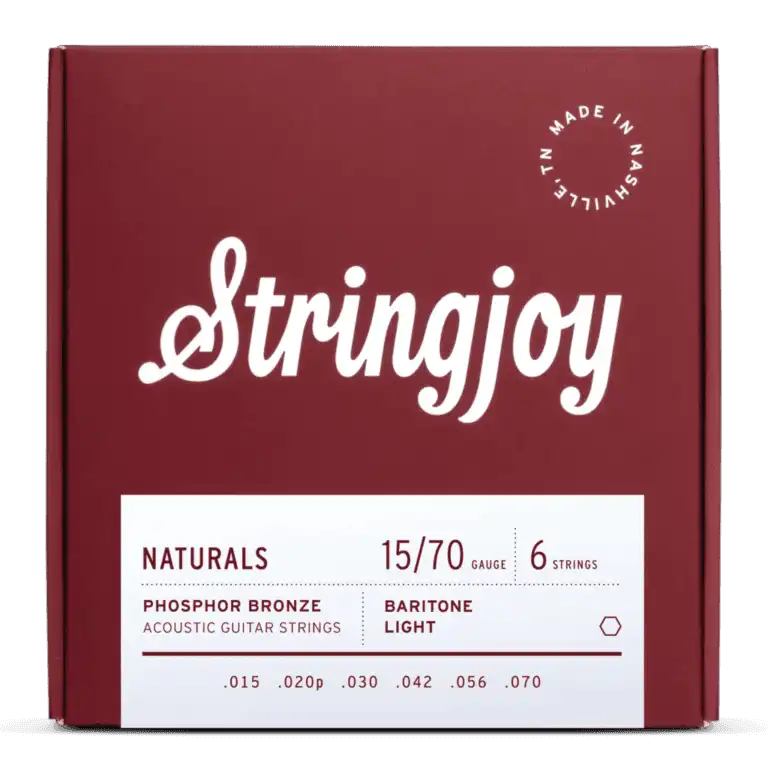 Stringjoy Naturals Baritone Light Gauge (15-70) Phosphor Bronze Acoustic Guitar Strings
