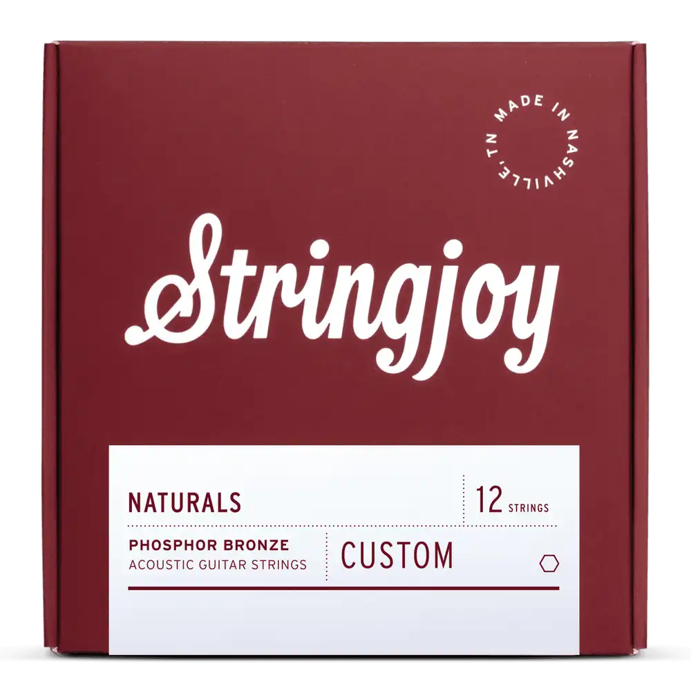 Stringjoy Naturals Custom 12 String Phosphor Bronze Acoustic Guitar Strings