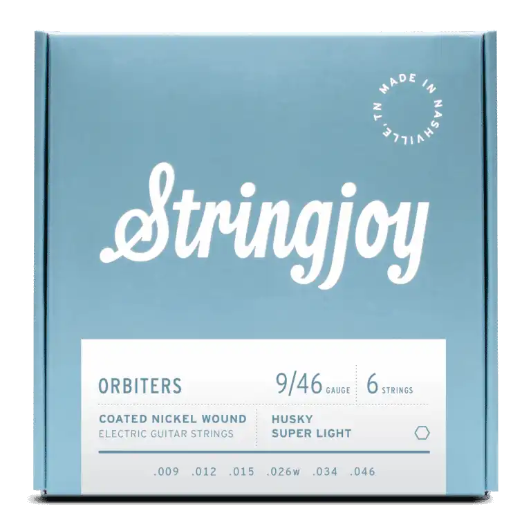 Stringjoy Orbiters Husky Super Light Gauge 9-46 Coated Nickel Wound Electric Guitar Strings