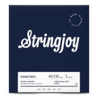 Stringjoy Light Gauge (45-130) 5 String Medium Scale Nickel Wound Bass Guitar Strings