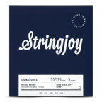 Stringjoy Heavy Gauge (55-135) 5 String Long Scale Nickel Wound Bass Guitar Strings