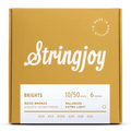 Stringjoy Brights Extra Light Gauge (10-50) 80/20 Bronze Acoustic Guitar Strings