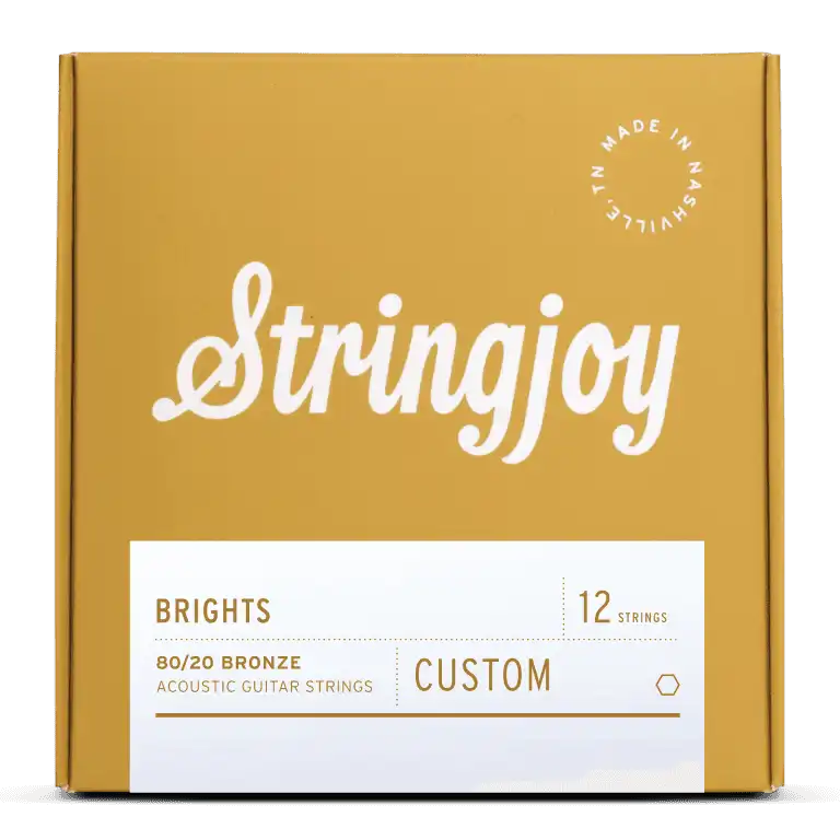 Stringjoy Brights Custom 12 String 80/20 Bronze Acoustic Guitar Strings