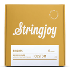 Stringjoy Brights Custom 6 String 80/20 Bronze Acoustic Guitar Strings