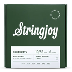 Stringjoy Broadways Heavy Bottom Light Gauge 10-52 Pure Nickel Electric Guitar Strings