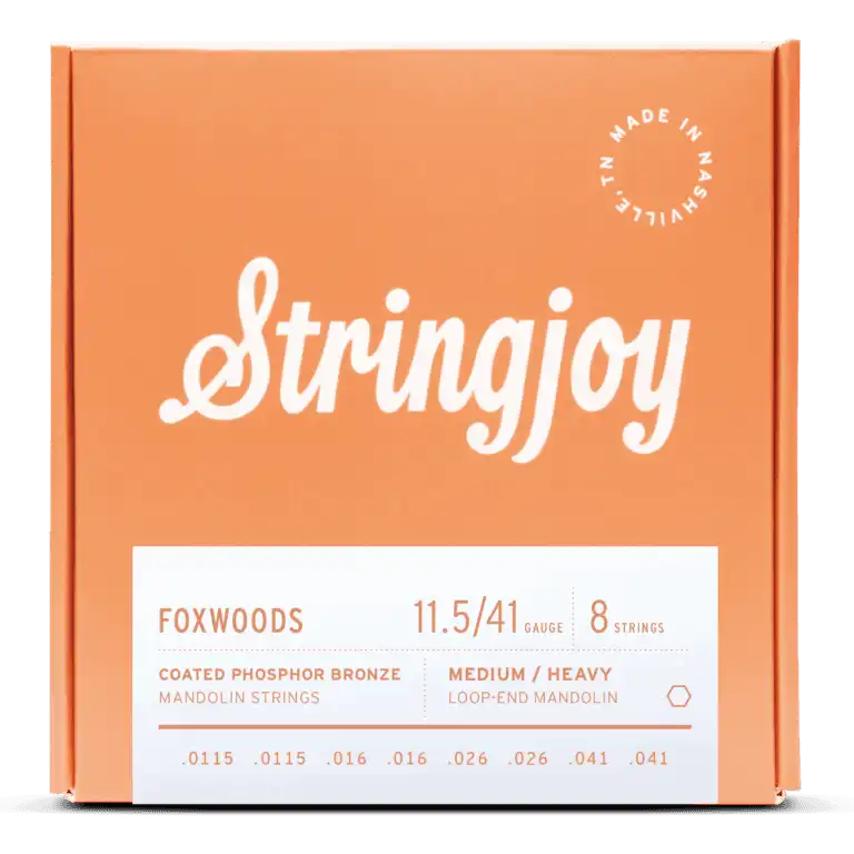 Stringjoy Foxwoods Medium / Heavy Gauge (11.5-41) Coated Phosphor Bronze Mandolin Strings