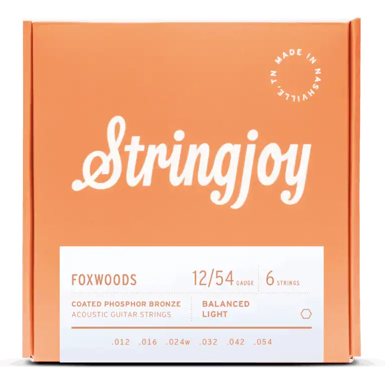 Stringjoy Foxwoods Light Gauge (12-54) Coated Phosphor Bronze Acoustic Guitar Strings
