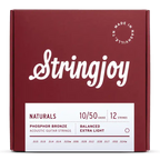 Stringjoy Naturals 12 String Extra Light Gauge (10-50) Phosphor Bronze Acoustic Guitar Strings