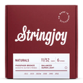 Stringjoy Naturals Super Light Gauge (11-52) Phosphor Bronze Acoustic Guitar Strings