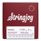 Stringjoy Naturals Medium / Heavy Gauge (11.5-41) Phosphor Bronze Mandolin Strings