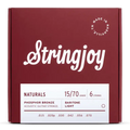Stringjoy Naturals Baritone Light Gauge (15-70) Phosphor Bronze Acoustic Guitar Strings