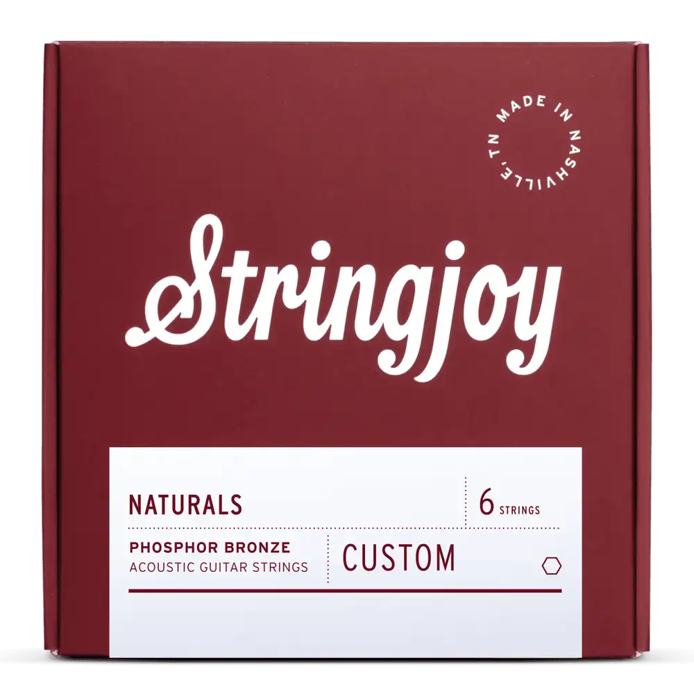 Stringjoy Naturals Custom 6 String Phosphor Bronze Acoustic Guitar Strings