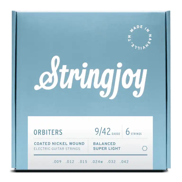 Stringjoy Orbiters Balanced Super Light Gauge 9-42 Coated Nickel Wound Electric Guitar Strings