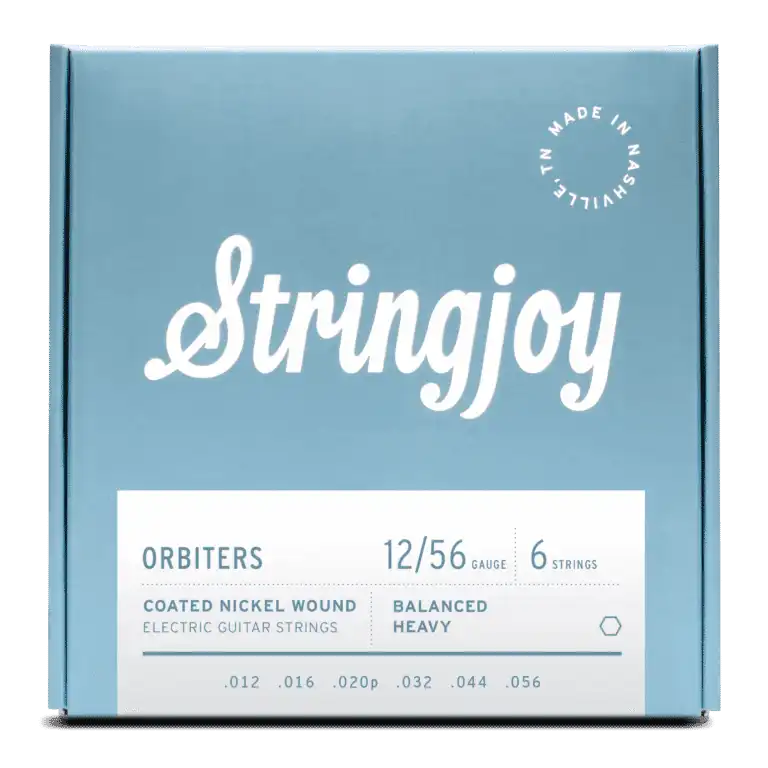 Stringjoy Orbiters Balanced Heavy Gauge 12-56 Coated Nickel Wound Electric Guitar Strings