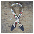 Colonial Leather White Skull Printed Webbing Guitar Strap