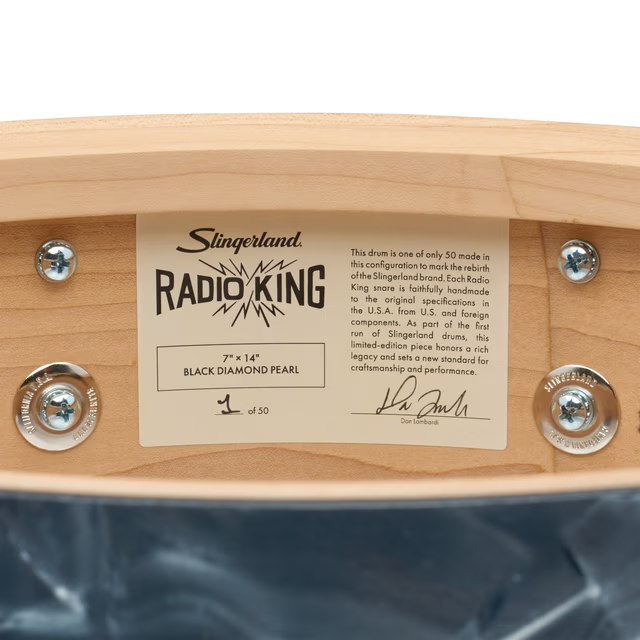 Slingerland Radio King Limited Edition Snare 14 x 7 - Black Diamond