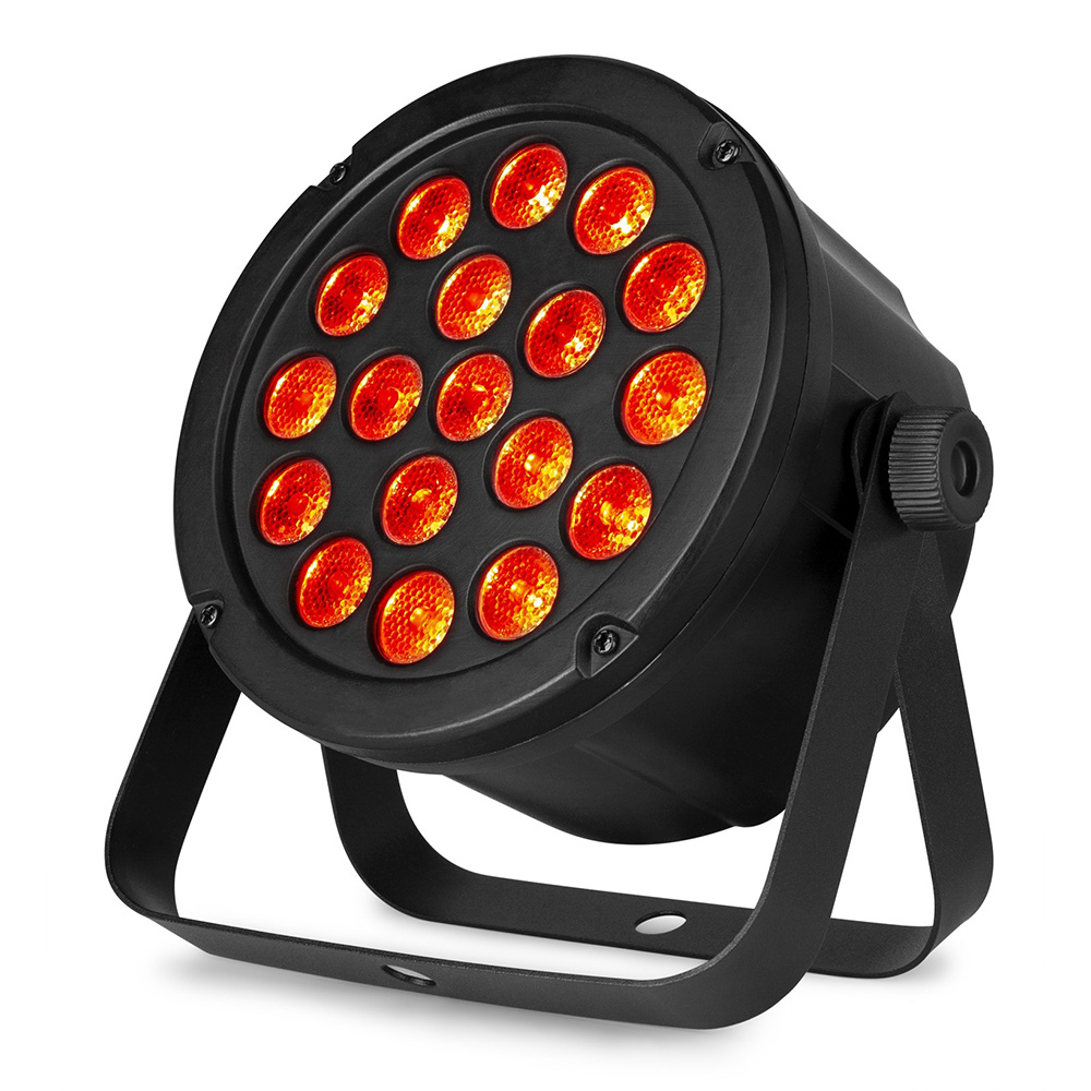 Beamz SlimPAR45 18x 3W 3-in-1 RGB LEDs DMX