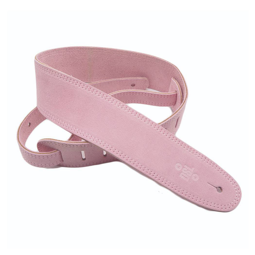 DSL Premium Triple Suede Guitar Strap 2.5" Triple Ply - Pink