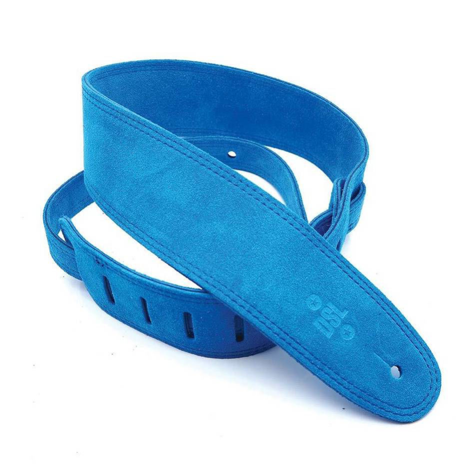 DSL Straps Premium Series Triple Suede Guitar Strap 2.5in Triple Ply - Blue