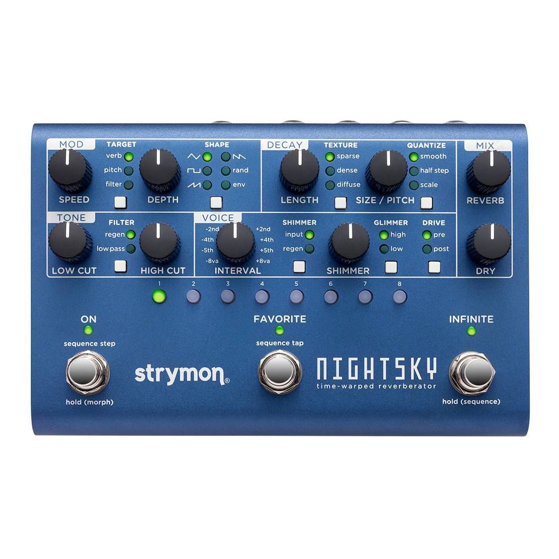 Strymon NightSky Time Warped Reverberator Guitar Effects Pedal