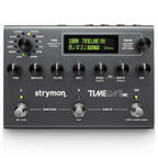 Strymon Timeline MX delay pedal with multiple effect knobs and input/output jacks for guitar effects processing