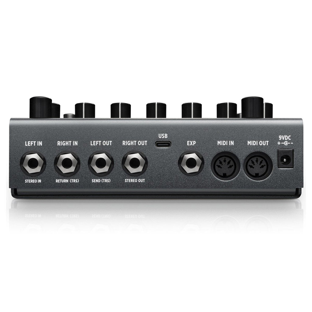 Strymon Timeline MX delay pedal with multiple effect controls and colorful display, used for guitar and music effects.