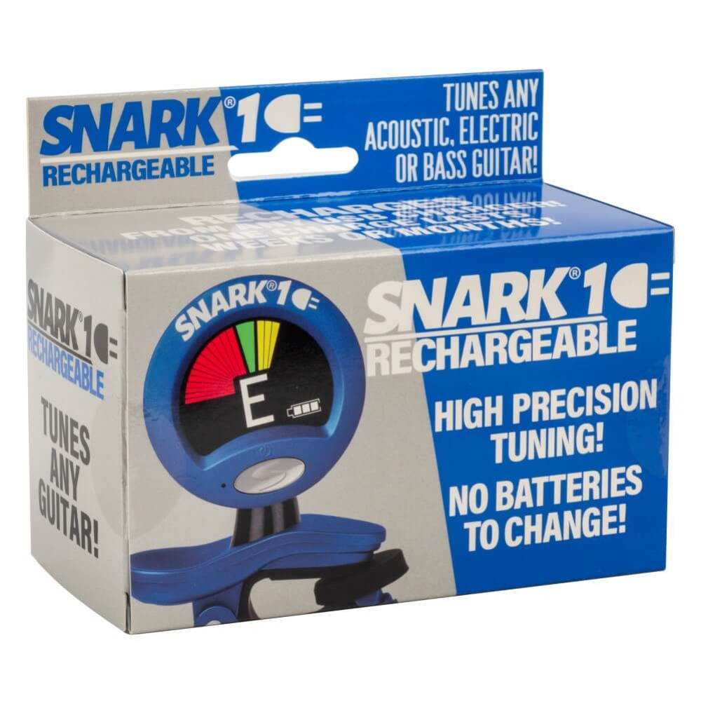 SNARK 1 Rechargeable Clip-On Chromatic Guitar and Bass Tuner - Blue