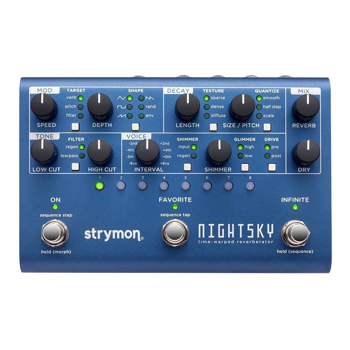 Strymon NightSky Time Warped Reverberator Guitar Effects Pedal