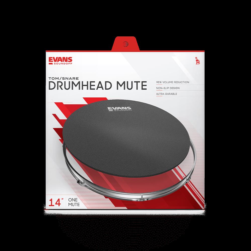 Evans SoundOff cymbal mute on a drum cymbal, designed to reduce volume and vibrations for quieter practice sessions.