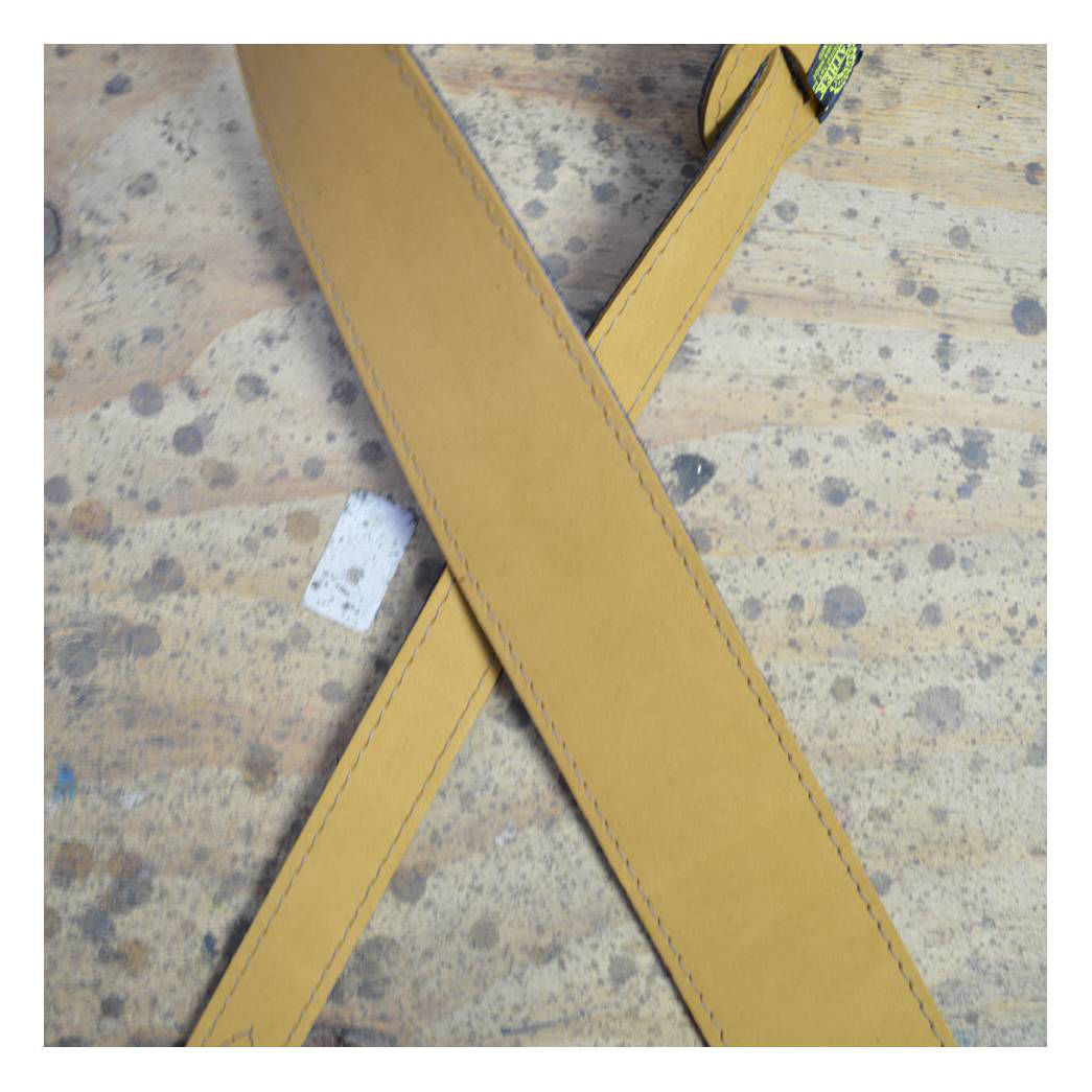 Colonial Leather 2.5 inch Sueded Soft Leather Guitar Strap - Tan