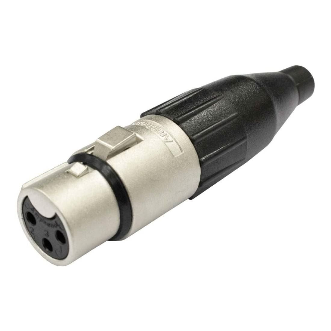 Amphenol AC3F XLR 3 Pin Female Cable Connector with Nickel Finish