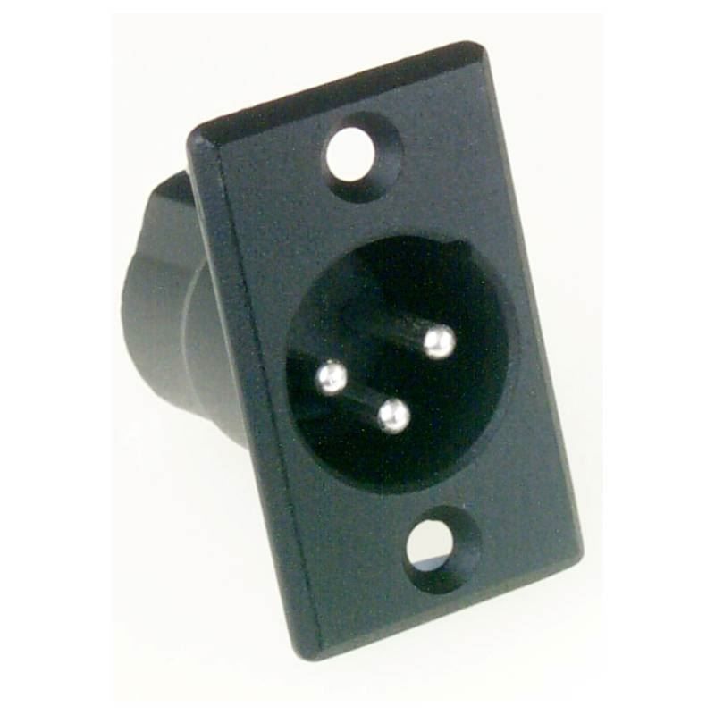 Amphenol AC3MMPNZB 3 Pin Male XLR Panel Mount in Black Finish