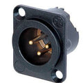 Neutrik NC3MD-LX-B Male 3-Pin Chassis Panel Mount