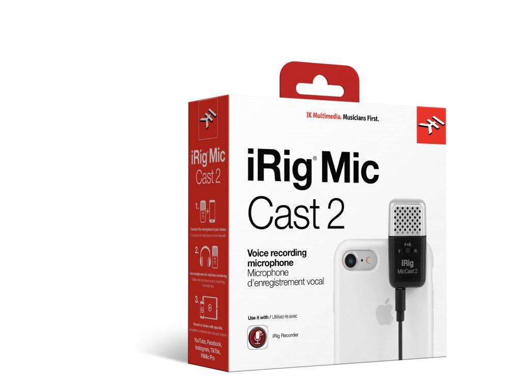 IK Multimedia iRig Mic Cast 2 Pocket-Sized Microphone for iPhone & iPad
