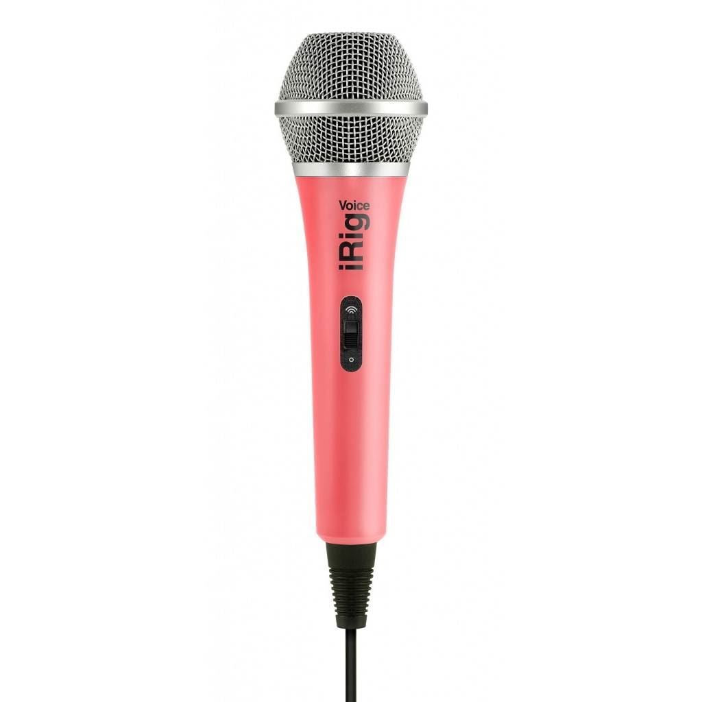 IK Multimedia iRig Mic Voice Handheld Analogue Microphone in Pink
