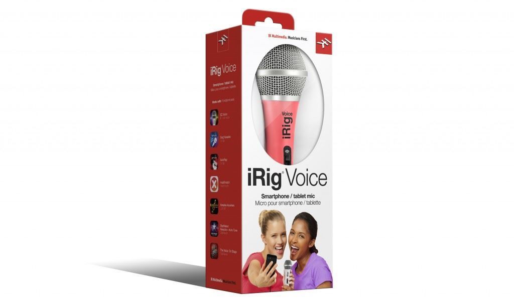 IK Multimedia iRig Mic Voice Handheld Analogue Microphone in Pink