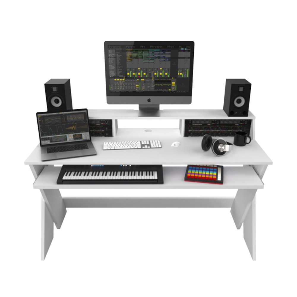 Glorious Sound Desk Pro White Studio Workstation