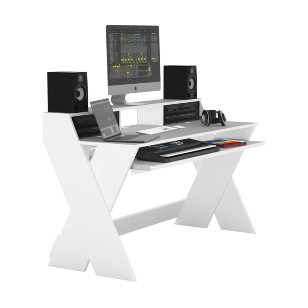 Glorious Sound Desk Pro White Studio Workstation