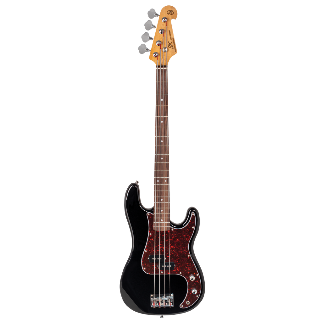 SX Vintage Style Bass Guitar in Black