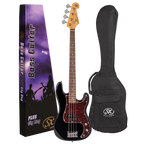 SX Vintage Style Bass Guitar in Black